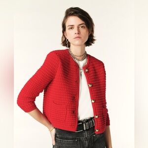 Bash Gaspard Cardigan / Jacket in Red, size S